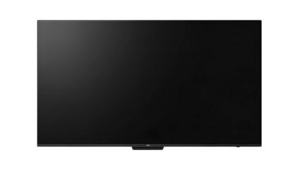 Modern black screen television or monitor with a sleek design, isolated on transparent background