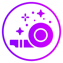 party blower gradient icon