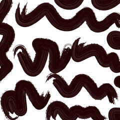 Artistic Freestyle Black Brush Elements