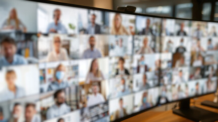 Obraz premium By blending in-room discussion with virtual connectivity, hybrid meetings create inclusive spaces where all voices can contribute in real time. 