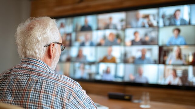 Hybrid meetings use video platforms and shared tools to link onsite and remote participants, supporting seamless communication and teamwork.
