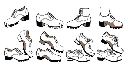 Women's footwear collection outline style