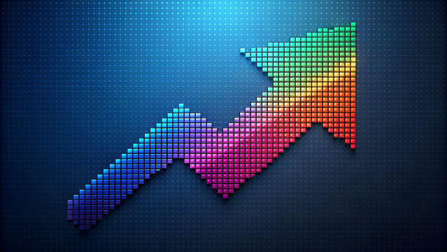 abstract background with arrows business graph chart arrow finance growth - Powered by Adobe