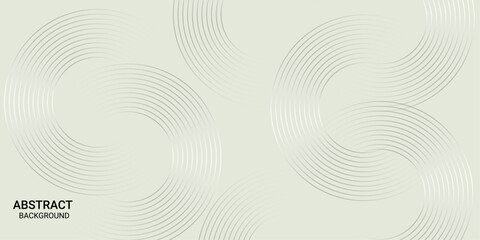 Abstract Geometric Background with Flowing Concentric Circle Lines. Elegant Minimal Wavy Ring Pattern on Light Cream Tone