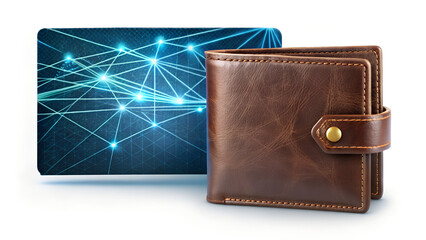 wallet with credit cards wallet leather money purse business brown finance icon 