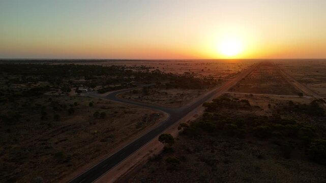 Isolated road in the Outback Australia