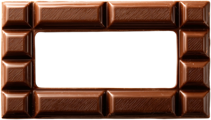 Chocolate bar frame with a dark rectangular center