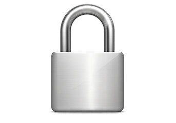 Silver Padlock &ndash; Metallic Security Icon for Privacy and Cyber Protection Motion Graphics
