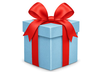 Red Gift Box with Gold Ribbon Isolated on PNG Background &ndash; Festive and Holiday Design