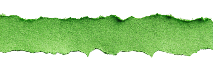 Torn green paper edge