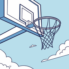 basketball hoop and net © Hasib