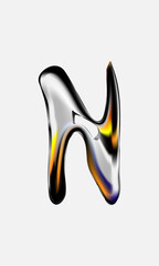 abstract letter N for logo and graphic elements