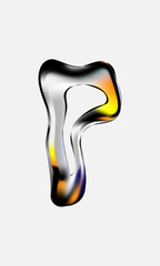 abstract letter P for logo and graphic elements