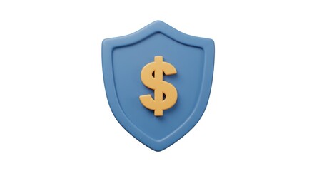 Obraz premium Financial Security Shield - Protecting Assets and Investments with Confidence.