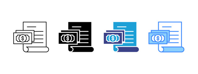 Fee icon set multiple style collection