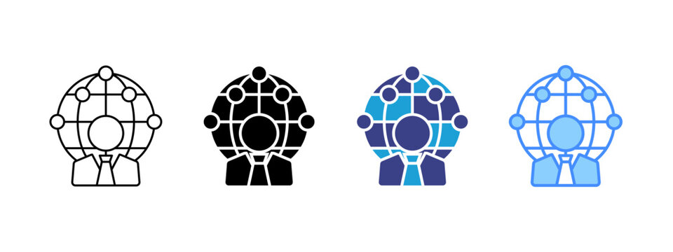 Representative icon set multiple style collection