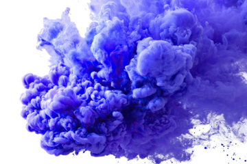 Swirling blue cloud against black