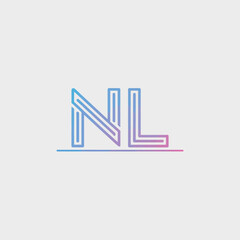 This minimalist logo features the initials 'NL' elegantly designed in a gradient style, representing modern branding with a focus on clarity and simplicity in aesthetics.