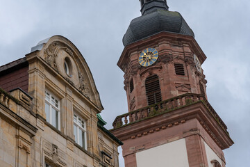 Heidelberg Providenzkirche Clock Tower Old Town. The clock tower of the providence church of Heidelberg, Germany.
