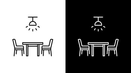 Dining Room White Icon Set Design