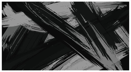 black and grey abstract brush stoke background vector wallpaper