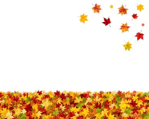 Obraz premium Autumn leaves background with falling foliage