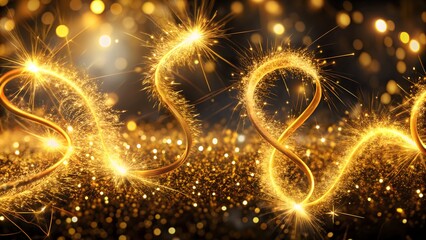 sparkler light christmas fireworks fire celebration firework sparks holiday new black text year gold design icon logo