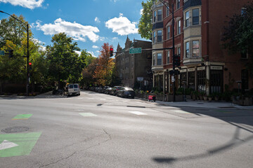 Old elegant house in city chicago