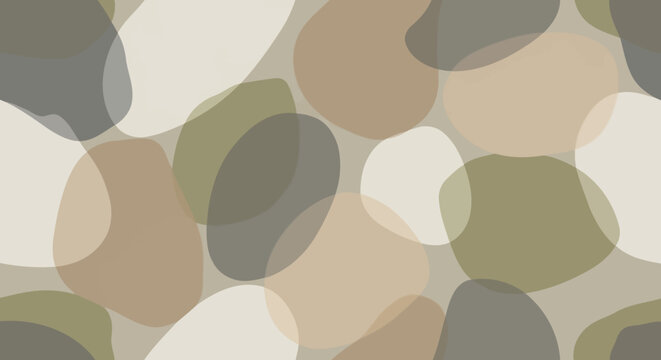 Abstract organic shapes in muted earth-tone color palette creating a
