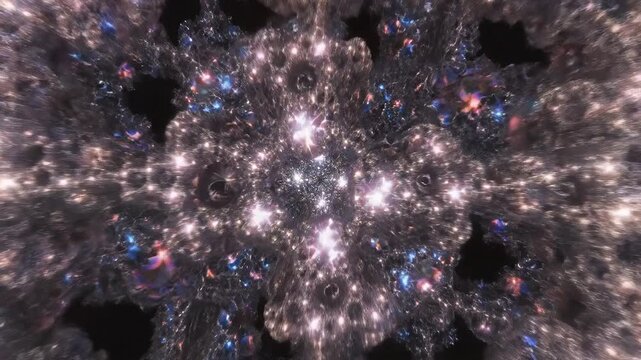 Abstract Fractal Animation A Journey Through Cosmic Structures.