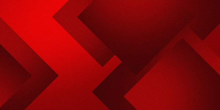 Geometric red abstract background with rough texture. Arrow shapes and sharp corners overlap