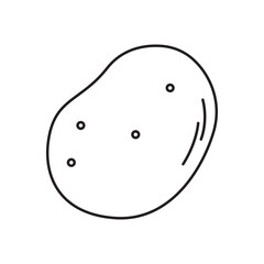 line art illustration of potato, suitable for minimalist design, healthy eating concepts and coloring book