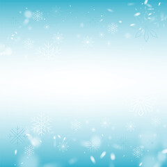 Winter background with snowflakes and space for text. Vector illustration
