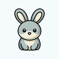 Cute cartoon baby bunny rabbit
