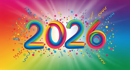 
“Happy New Year 2026 Celebration Illustration