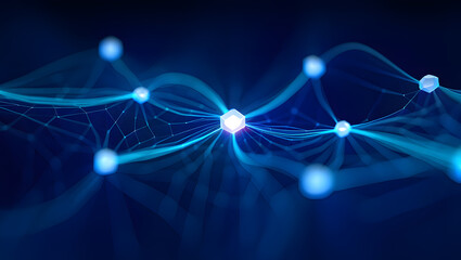 Glowing abstract blue light background design