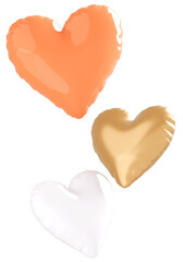 3D画像_ハートの風船_カラフル