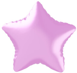 3D画像_星型の風船_紫