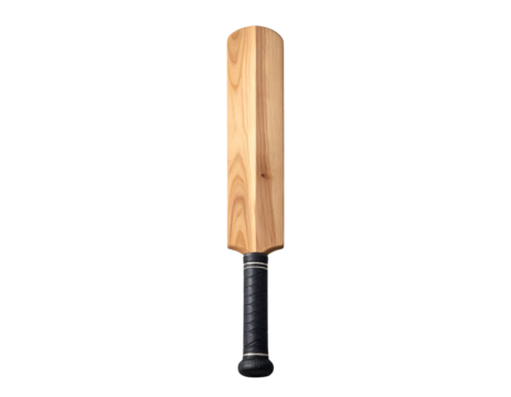  Cricket Bat Front View with Clean Blade, Sports Equipment Isolated PNG 