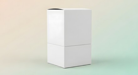 Clean White Product Packaging Box Mockup on Gradient Background