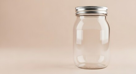 Empty Glass Bottle with Silver Metal Cap, Clean and Modern Product Mockup