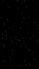 Glittering confetti illustration on black background