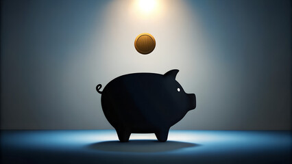 piggy bank with coins pig piggy bank money savings coin pink business save banking finance design icon logo vector