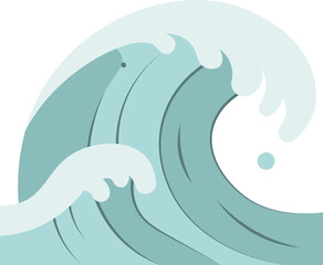 Illustration of Ocean Waves vector shape