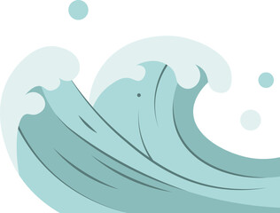 Illustration of Ocean Waves vector shape