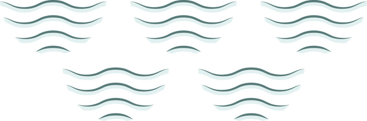 Illustration of Ocean Waves vector shape