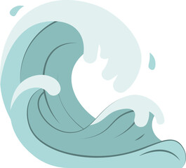 Illustration of Ocean Waves vector shape