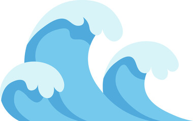 Illustration of Ocean Waves vector shape
