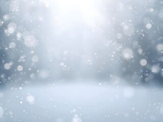 Fototapeta premium Light falling snow with soft bokeh on transparent background.