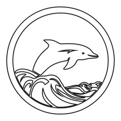 Dolphin Jumping Icon
